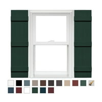 14 x 57 001 White Mid-America Board-N-Batten 14 4 Board Joined with Arch Top Vinyl Standard Shutter 1 Pair